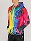 preiswerte Pullover-Hoodies für Herren-Herren Unisex Hoodie Sweatshirt Kapuze Gelb Purpur Grün Regenbogen Mit Kapuze Regenbogen Outdoor Strasse Festtage 3D-Druck Übergröße Brautkleider schlicht Frühling Sommer Bekleidung Kapuzenpullover