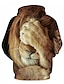 Χαμηλού Κόστους Ανδρικά πουλόβερ φούτερ-Ανδρικά Φούτερ με Κουκούλα Φούτερ πουλόβερ με κουκούλα και πουλόβερ Ελαφρύ φούτερ με κουκούλα 1# 2# 3 4 5 Με Κουκούλα Γραφική Λιοντάρι Άσχημα Ζώα Καθημερινά Σαββατοκύριακο 3D εκτύπωση
