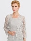 cheap Mother&#039;s Wraps-Women&#039;s Wrap Bolero Elegant 3/4 Length Sleeve Lace Wedding Wraps With Lace For Wedding Spring &amp; Summer