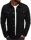 cheap Men’s Jackets &amp; Coats-men&#039;s autumn winter button solid color vintage denim jacket tops blouse coat top cardigan outwear(black, m)
