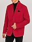 baratos Blazer e Jaqueta-blazer masculino slim cor sólida preto branco vermelho 2024