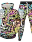 cheap Men&#039;s Hoodie Sets-Men&#039;s 3D Hoodies Set Graphic 3D 2 Piece Hooded Daily 3D Print Casual Hoodies Sweatshirts  Long Sleeve Blue Purple Gray