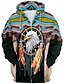 preiswerte 3D-Kapuzenpullis für Männer-native Hoodies Unisex Herren Sweatshirt Pullover Trainingsanzug