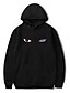 cheap Men&#039;s Hoodies &amp; Sweatshirts-2018 harajuku anime hoodies naruto uchiha uzumaki hatake eyes printing pullover sweatshirt hip hop streetwear black
