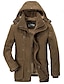 cheap Men&#039;s Outerwear-Men&#039;s Hooded winter coat Jacket Thicken Warm Business Casual
