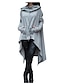 levne Dámské mikiny a mikiny s kapucí-dámská jednobarevná svetrová mikina s asymetrickým lemem mikiny šaty šedé