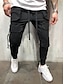 cheap Cargo Pants-Men&#039;s Joggers Trousers Cargo Pants Multiple Pockets Elastic Drawstring Design Casual Athleisure Solid Color White Black Gray M L XL