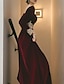 Χαμηλού Κόστους Βραδινά Φορέματα-Μαύρο φόρεμα χορού a-line vintage φόρεμα αποκριάτικο πάρτι φορέμα μακρυμάνικο μακρυμάνικο λαιμόκοψη φθινοπωρινό βελούδο καλεσμένων γάμου με απλικέ 2024