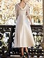 cheap Mother of the Bride Dresses-Sheath / Column Mother of the Bride Dress Elegant Jewel Neck Knee Length Satin Lace Half Sleeve with Pleats Appliques 2022