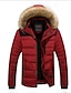 cheap Men&#039;s Outerwear-men&#039;s warm winter thick jacket plus fur hooded sweatshirt outdoor down coat(black,m)