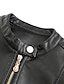 cheap Jackets-Women&#039;s Jacket Faux Leather Jacket Pocket Regular Coat Green White Black Red Navy Blue Street Active Fall Stand Collar Regular Fit S M L XL XXL 3XL / Daily
