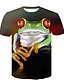 economico maglietta 3d da uomo-t-shirt da uomo frog rock, nera, media