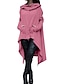 저렴한 여성용 후디 &amp; 맨투맨 티셔츠-여자 단색 풀오버 까마귀 비대칭 밑단 스웨터 드레스 그레이