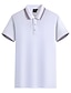 baratos polo clássico-Homens Camiseta Polo Camisa de golfe Camisa de tênis Bloco de cor Colarinho Colarinho de Camisa Branco Preto Cinzento Amarelo Azul Manga Curta Tamanho Grande Diário Esportes Básico Delgado Blusas