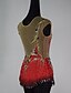 Χαμηλού Κόστους Φορέματα Πατινάζ, Παντελόνια &amp; Τζάκετ-Φόρεμα για φιγούρες πατινάζ Γυναικεία Κοριτσίστικα Patinaj Φορέματα Σύνολα Κόκκινο+Χρυσαφί Σπαντέξ Υψηλή Ελαστικότητα Εκπαίδευση Ανταγωνισμός Ενδυμασία πατινάζ Χειροποίητο Κρύσταλλο / Στρας Αμάνικο