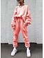 cheap Two Piece Set-Women&#039;s 2 Piece Tracksuit Sweatsuit Street Casual 2pcs Winter Long Sleeve Thermal Warm Breathable Soft Fitness Gym Workout Running Active Training Exercise Sportswear Solid Colored Normal Hoodie Dark