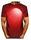 preiswerte 3D-T-Shirt für Männer-Herren Hemd T Shirt Graphic Abstrakt 3D Rundhalsausschnitt Schwarz Blau Gelb Rote 3D-Druck Übergröße Täglich Kurzarm Bedruckt Bekleidung