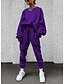 cheap Two Piece Set-Women&#039;s 2 Piece Tracksuit Sweatsuit Street Casual 2pcs Winter Long Sleeve Thermal Warm Breathable Soft Fitness Gym Workout Running Active Training Exercise Sportswear Solid Colored Normal Hoodie Dark