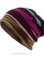 economico cappelli-Cappello multiuso unisex unisex, scaldacollo, colori contrastanti, a righe, cappello con teschio viola