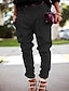 tanie damskie spodnie cargo-Damskie Spodnie cargo Uprawiający jogging Kieszeń Upuść krocze Średni Talia Pełna długość Czarny Wiosna i jesień
