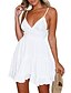 cheap Sexy Dresses-Women&#039;s Sundress Short Mini Dress White Sleeveless Solid Color Backless Summer Sexy Holiday 2022 S M L XL