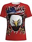 cheap Men&#039;s 3D T-shirts-Men&#039;s T shirt 3D Print Graphic Animal Round Neck Daily Holiday Print Short Sleeve Tops Basic Casual Red / Summer