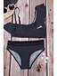 cheap Bikini Sets-Women&#039;s Swimwear Bikini Tankini Normal Swimsuit Ruffle Open Back Print Striped Color Block Black Halter Blouse Strap Bathing Suits New Party Fashion / Sexy / Dot / Padded Bras