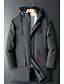 cheap Men&#039;s Downs &amp; Parkas-Men&#039;s Padded Parka Plus Size Solid Colored POLY Black / Red / Gray L / XL / XXL