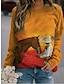 cheap Hoodies &amp; Sweatshirts-Women&#039;s Graphic Horse Hoodie Sweatshirt Daily Casual Streetwear Hoodies Sweatshirts  Purple Yellow Khaki