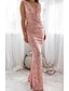 cheap Evening Dresses-Sheath / Column Evening Dresses Glittering Dress Wedding Guest Floor Length Sleeveless Scoop Neck Sequined with Ruched Sequin 2022 / Formal Evening