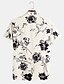 cheap Hawaiian Shirts-Men&#039;s Summer Hawaiian Shirt Shirt Floral Graphic Patterned Hawaiian Aloha Design Turndown Daily Outdoor Button-Down Short Sleeve Regular Fit Tops Designer Casual Navy Blue + Black Black Beige