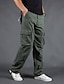 cheap Cargo Pants-Men&#039;s Trousers Cargo Pants Pocket Multiple Pockets Casual Inelastic Comfort Breathable Moisture Wicking Solid Color Mid Waist Gray Green Grass Green Black 29 30 31