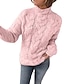 cheap Sweaters-Women&#039;s Pullover Sweater Knitted Solid Color Basic Casual Chunky Long Sleeve Sweater Cardigans Turtleneck Fall Winter Yellow Blushing Pink Gray