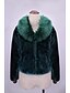 cheap Women&#039;s Furs &amp; Leathers-Women&#039;s Faux Fur Coat Party Evening Party Outdoor clothing Fall Winter Spring Regular Coat V Neck Regular Fit Elegant &amp; Luxurious Jacket Long Sleeve Solid Colored Fur Trim Wine Gray Green / Plus Size