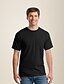 billige Herreklær-T-skjorte for menn i 100% bomull, myk, komfortabel klassisk tee, ensfarget rund hals med korte ermer, daglige topper, enkel sommertynn t-skjorte