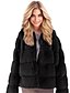 cheap Women&#039;s Furs &amp; Leathers-Women&#039;s Faux Fur Coat Wedding Daily Fall Winter Regular Coat Stand Collar Regular Fit Elegant &amp; Luxurious Jacket Long Sleeve Solid Colored Fur White Black Gray