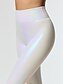 cheap Women&#039;s Bottoms-Women&#039;s Stylish Hip-Hop Sequins Shiny Metallic Tights Leggings Full Length Pants Stretchy Club Fitness PU Sparkly Glitter Shine High Waist Comfort Skinny Blue White S M L XL