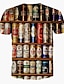 abordables camiseta 3d para hombre-Hombre Camisa Camiseta Camisetas divertidas Graphic Cerveza Escote Redondo Blanco Impresión 3D Diario Manga Corta Estampado Ropa Activo
