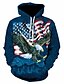 cheap Men&#039;s Pullover Hoodies-Men&#039;s Hoodie Pullover Hoodie Sweatshirt Blue White Hooded 3D Print 3D Print Plus Size 3D Print Clothing Apparel Hoodies Sweatshirts  Long Sleeve Loose Fit