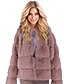 cheap Women&#039;s Furs &amp; Leathers-Women&#039;s Faux Fur Coat Wedding Daily Fall Winter Regular Coat Stand Collar Regular Fit Elegant &amp; Luxurious Jacket Long Sleeve Solid Colored Fur White Black Gray