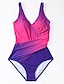 cheap One-piece swimsuits-Women&#039;s Swimwear One Piece Monokini Bathing Suits Plus Size Swimsuit Tummy Control Slim for Big Busts Tie Dye Light Green Red Royal Blue Blue Purple Bathing Suits Sports Fashion Beach Wear