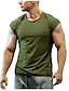 ieftine Tricouri de Sală-Bărbați Tricou Cămăși care absorb umezeala Simplu Stil Nautic Casual Concediu Manșon scurt Îmbrăcăminte Sport Modă Ușor Muşchi