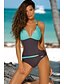 cheap One-piece swimsuits-Women&#039;s Swimwear One Piece EU / US Size Swimsuit Halter Cut Out Color Block Yellow Pink Blue Green Bathing Suits Cross Block