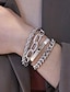 voordelige Armbanden en bangles-4 stuks Dames Armband Klassiek Mode Punk Gepersonaliseerde Legering Armband sieraden Zilver / Goud Voor Dagelijks Afspraakje