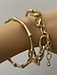 זול צמידים-2 יחידות בגדי ריקוד נשים צמיד קלאסי אופנה פאנק מותאם אישית סגסוגת צמיד תכשיטים כסף / זהב עבור יומי פגישה (דייט)