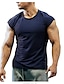 cheap Tank Tops-Men&#039;s T shirt Tee Moisture Wicking Shirts Plain Crew Neck Casual Holiday Short Sleeve Clothing Apparel Sports Fashion Lightweight Muscle