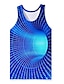 ieftine maiouri 3d pentru bărbați-Bărbați Bluză Vestă Sub Cămașă #D Stil Nautic Albastru piscină Tipărire 3D Zilnic Concediu Imprimare 3D Imprimeu Îmbrăcăminte Casual Stiluri de Plajă / Vară / Fără manșon / Vară / Fără manșon