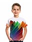 cheap Tees &amp; Shirts-Kids Boys&#039; T shirt Tee Short Sleeve Graphic 3D Print Rainbow Children Tops Active