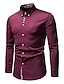 preiswerte Businesshemden für Herren-Herren Oberhemd Kragenhemd Knopfhemd Abstrakt Hochzeit Täglich Schwarz Weiß Wein Marineblau Langarm Bekleidung