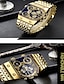 voordelige Quartz-horloges-Oulm Voor heren Stalen Horloge Analoog Kwarts Vintage Drie tijdzones / Een jaar / Roestvrij staal / Japans